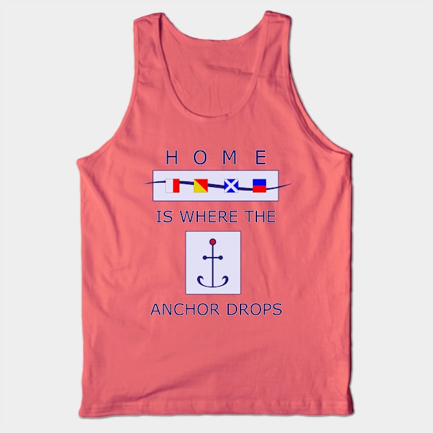 Nautical Home Anchor T Shirt Tank Top by DISmithArt